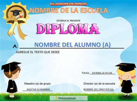 Diplomas Editables En Word Para Imprimir Ayuda Docente Certificate