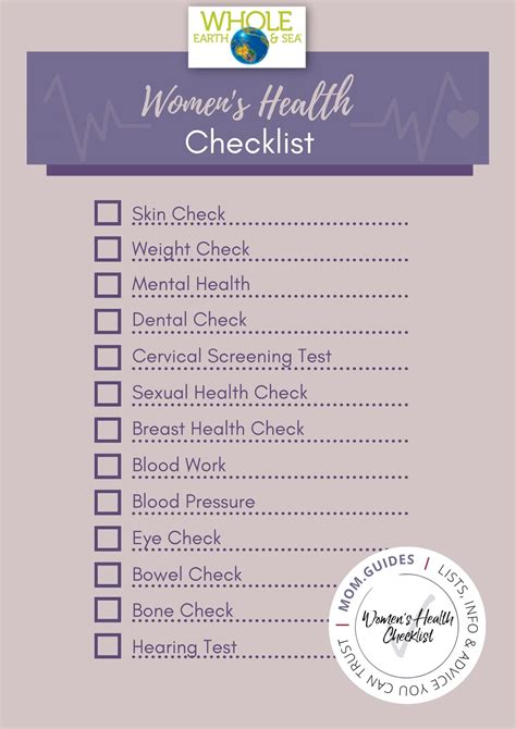 Ultimate Women S Health Checklist Mouths Of Mums