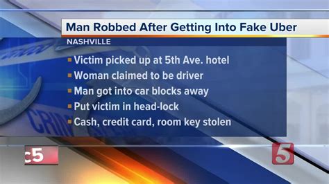 Man Robbed By Fake Uber Driver In Nashville