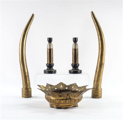Brass Wwi Trench Art Candlesticks Etc Ct Firearms Auction