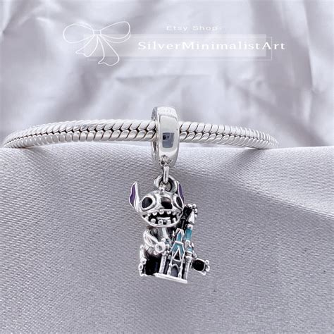 Pandora Charmsdisney Stitch And Castle Dangle Charm Fit All Etsy