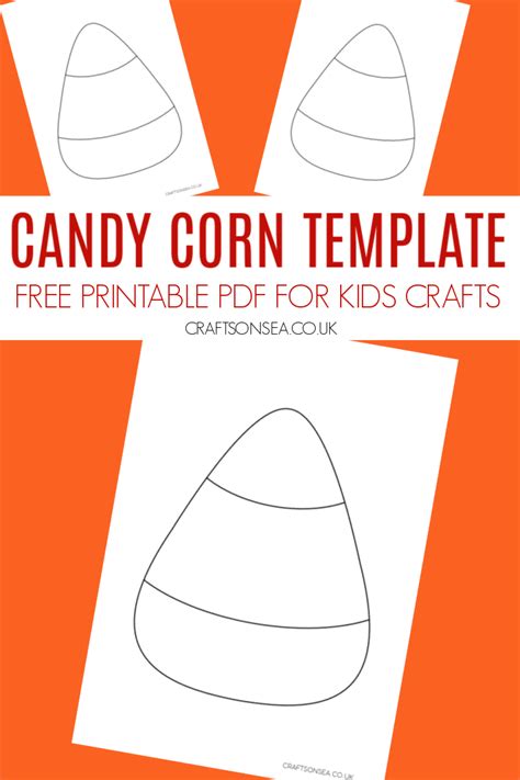 Candy Corn Template Free Craft Printable Crafts On Sea