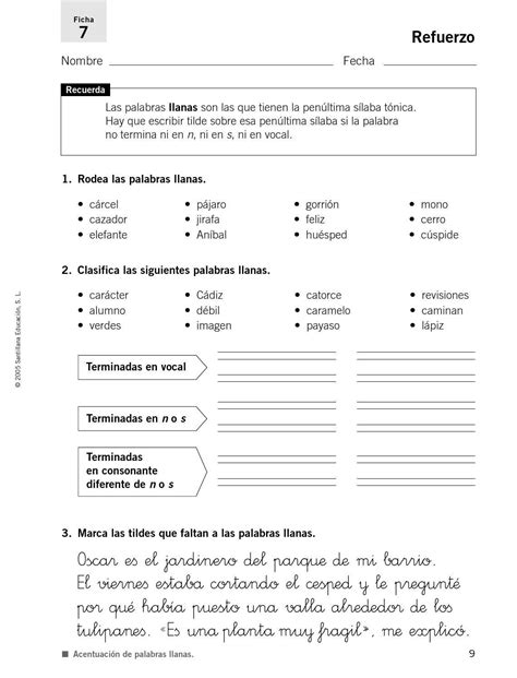 Lengua Repaso Y Ampliación º Primaria Santillana