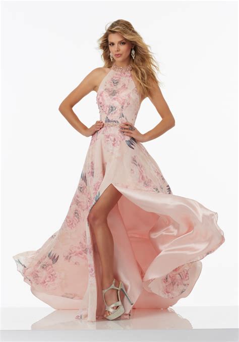 Floral Printed Chiffon Prom Dress Style 99038 Morilee