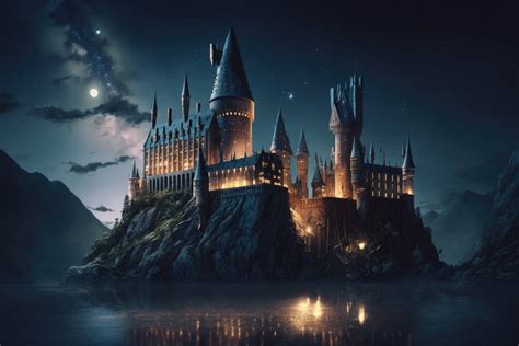 Hogwarts At Night Ai Art By 3d1viner On Deviantart