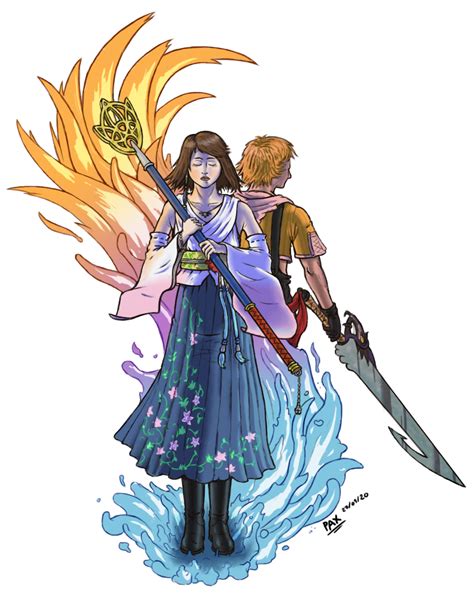 Final Fantasy X Fan Art Yuna Et Tidus By Lpaxl On Deviantart