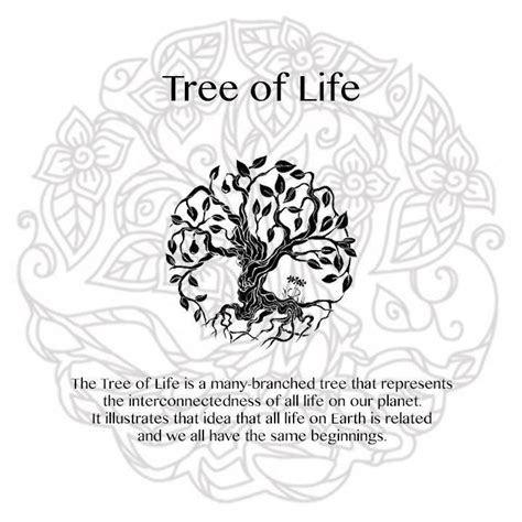 The Tree Of Life Poem With An Image Of A Tree In The Middle And Words