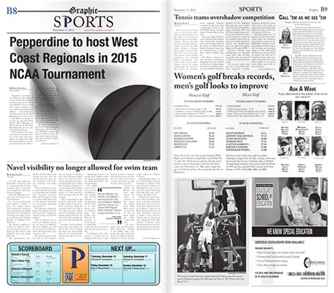 Newspaper Layout Sports Section On Behance