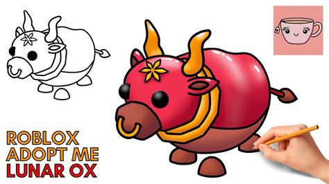 How To Draw Lunar Ox Adopt Me Pet Roblox Lunar New Year 2021 Step