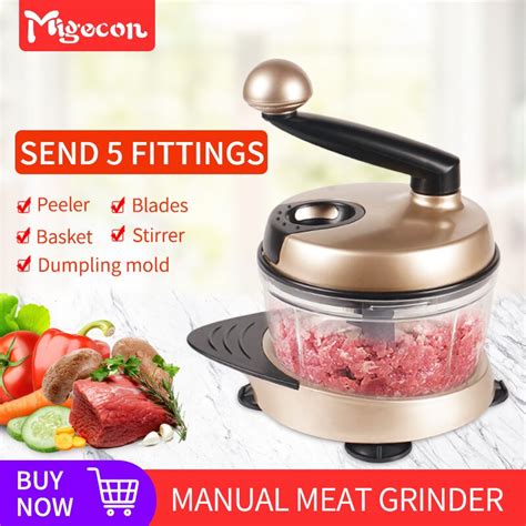 Migecon 15l Kitchen Meat Grinder Vegetable Chopper Household Manual