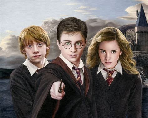 Hermione Granger And Ron Weasley And Harry Potter