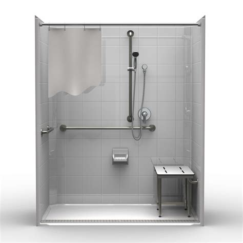 Barrier Free Shower One Piece X Tile Look