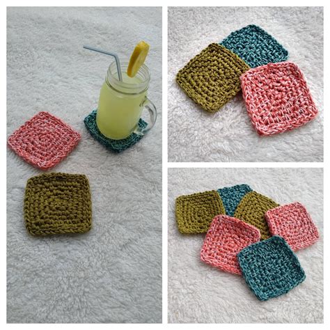 Claret Coasters Crochet Pattern By The Graceful Tangle Guest Designer
