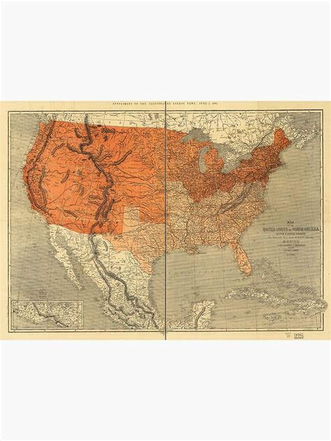 Map Of The United States 1861 Poster By Allhistory Redbubble