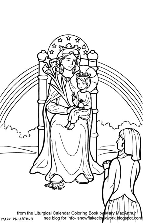 Here are some free ladybug coloring pages for you to print out. Snowflake Clockwork: Our Lady of Walsingham coloring page