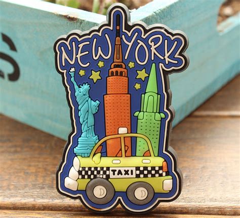 New York City United States Tourist Travel Souvenir Rubber Fridge