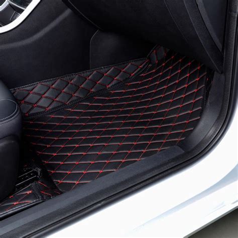 Custom Car Floor Mats With Luxury Diamond Stitching Custom Made Auto