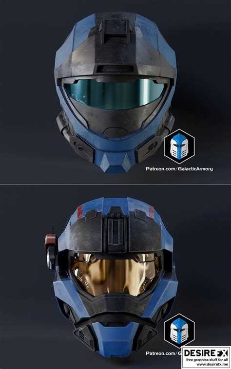 Desire Fx 3d Models Halo Commando Helmet Galactic Armory And Halo