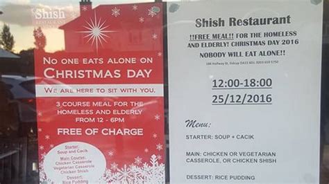 Restaurant Offers Lonely Londoners Free Christmas Meal Bbc News