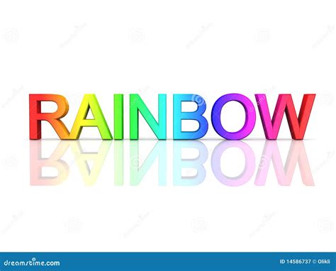 The Word Rainbow In Rainbow Colors Stock Illustration Illustration Of