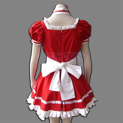 Red Maid Uniform 6 Anime Cosplay Costumes Outfit Red Maid Uniform 6