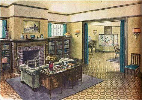 This Living Room Was Illustrated In A Ladies Home Journal During The