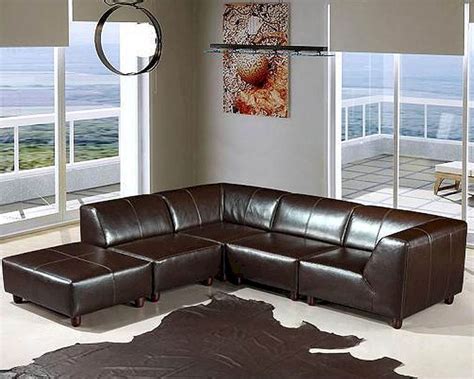 The polyurethane component of bonded leather makes a durable sofa material, and it is one of the easiest leathers to care for. Espresso Full Leather Sectional Sofa Set 44LDMO