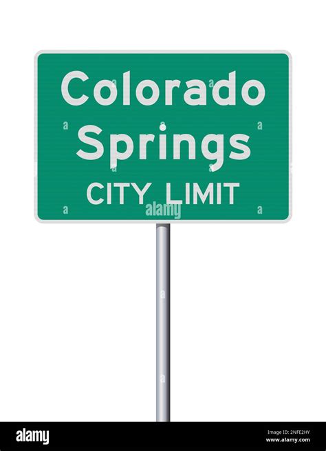 Vector Illustration Of The Colorado Springs Colorado City Limit Green