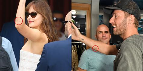 Dakota Johnson And Chris Martin Were Spotted With Matching Tattoos