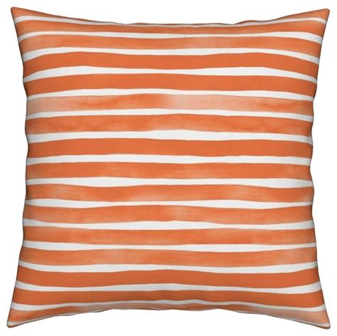 Charming and full of personality, the bengal mousse decorative pillow by iosis is perfect for any cat lover's home. Watercolor Stripes Vivid Tangerine Orange Throw Pillow ...