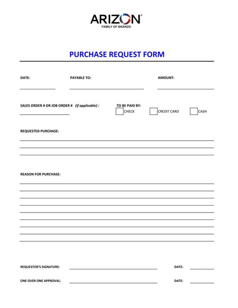 Purchase Request Template Excel Templates