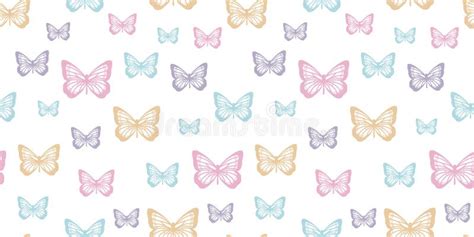 Butterfly Colorful Seamless Repeat Pattern Design Stock Vector