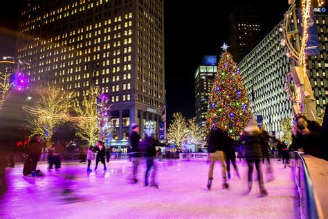 Detroits Campus Martius Park Ice Rink Holidays In The D Michigan