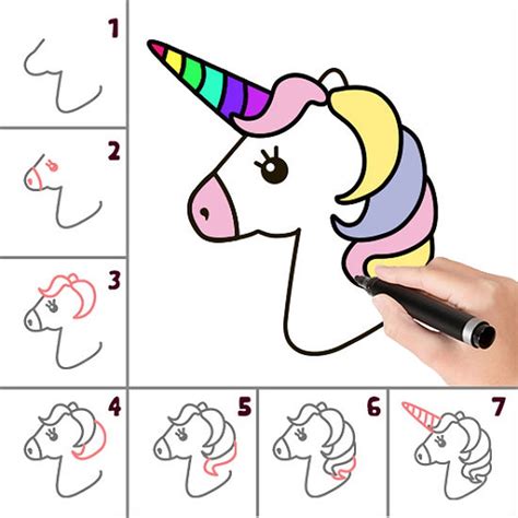 Como Dibujar Unicornios Kawaii Paso A Paso Faciles Dibujos Faciles Lindos