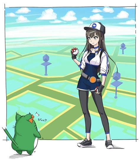 ♥ Girl Pokeball Pokémon Go Pokémon Trainer Black Hair