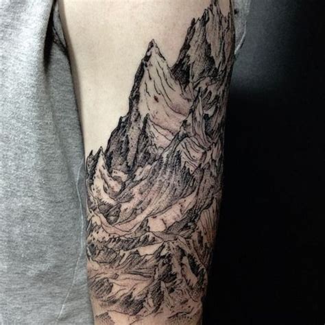 Wonderful Mountains Tattoosgorgeous Black