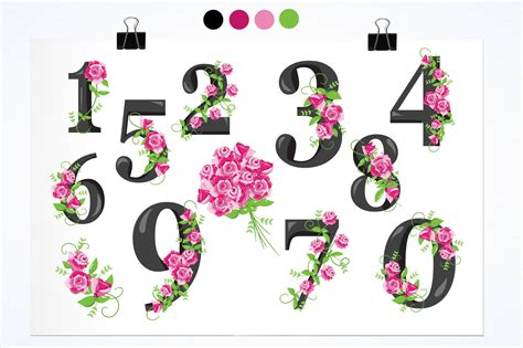 Floral Numbers Graphics And Illustrations By Prettygrafik Design