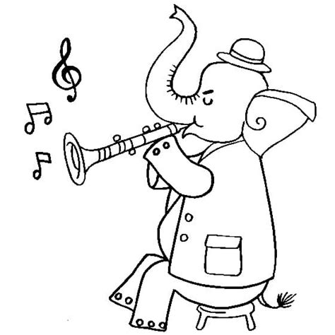 A Boy Playing Clarinet Coloring Page Free Printable Coloring Pages