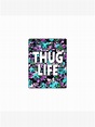 Póster « La tipografía "Thug Life" en el patrón de mezcla floral ...