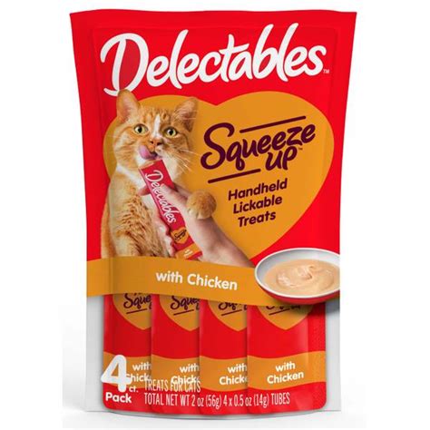 Delectables 4 Pack Chicken Squeeze Up Cat Treat 15524 Blains Farm