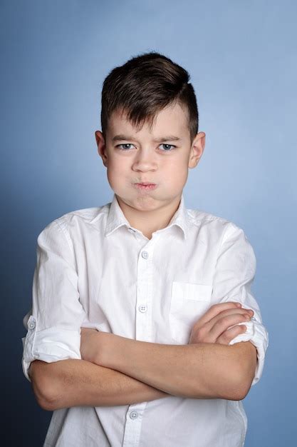 Premium Photo Closeup Portrait Of Angry Young Boy Negative Human