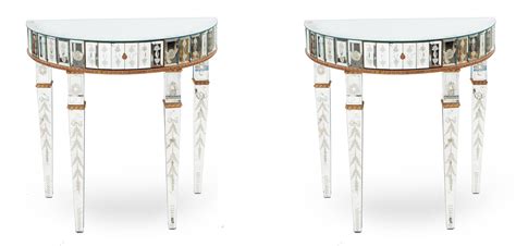 Showing results for half round console tables. Italian neoclassic style mirrored demilune console table | Console table, Console, Mirror