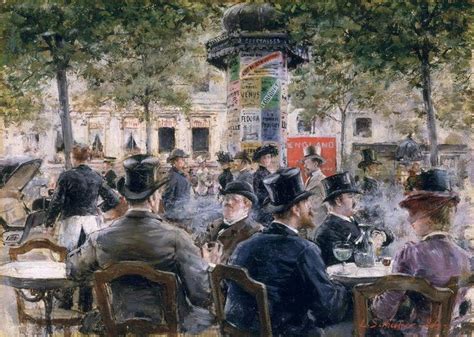 Cafe Scene In Paris 1884 Louis Anet Sabatier Arte Dipingere Dipinti