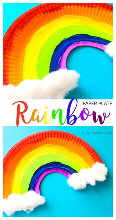Easy Paper Plate Rainbow Craft Arty Crafty Kids