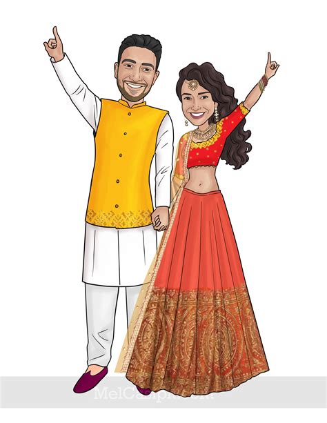 Indiancouplecartoon Wedding Couple Cartoon Indian Wedding Couple
