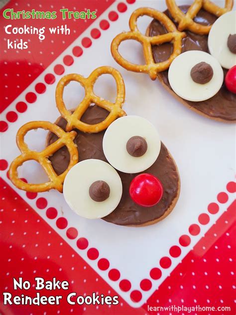 This cookie dough is just for eating. No Bake Reindeer Cookies. Fun Christmas Food Idea | Best ...
