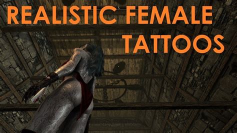 skyrim special edition mod review realistic female tattoos youtube