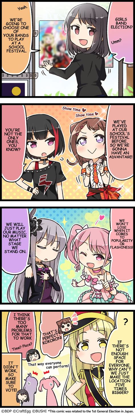 Ep 6 1st Girls Band Election Comics List Bang Dream Bandori Party Bang Dream Girls