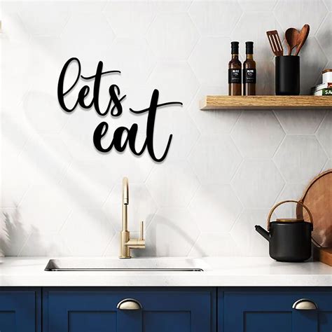 Lets Eat Kitchen Wall Decor Metal Wall Artquote Wall Art Kitchen