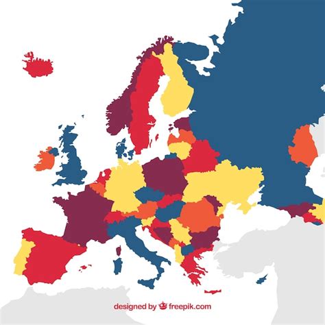 Free Vector Map Of Europe With Countries Of Colors SexiezPicz Web Porn